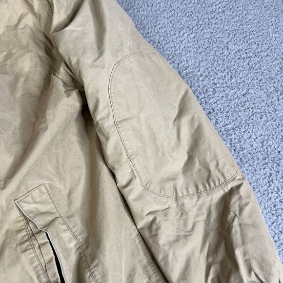 Timberland Stratham Issue Jacket Men Small Tan Khaki Removable Hood Full Zip - Picture 7 of 16